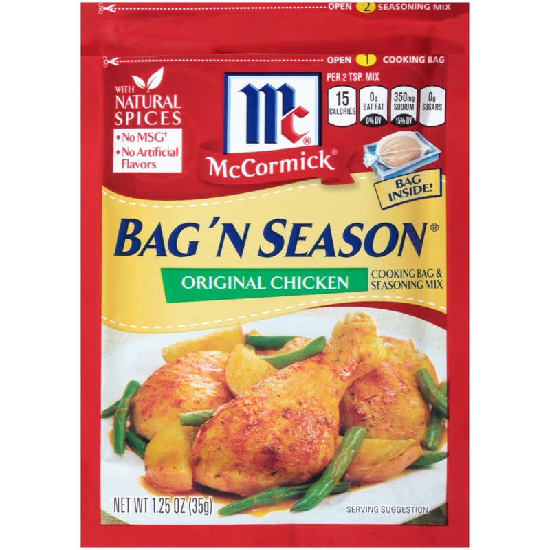 Mccormick Bag 'N Season Original Chicken Seasoning Mix, 1.25 Oz (Pack - 12)