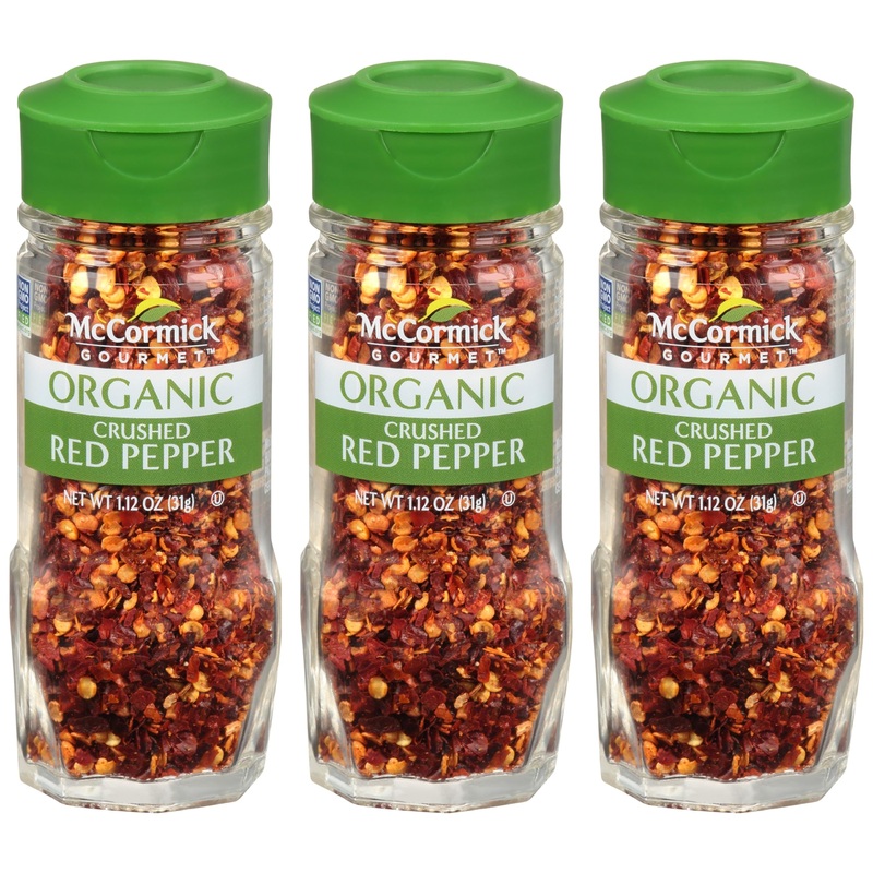 Mccormick Gourmet Organic Crushed Red Pepper, 1.12 Oz (Pack Of 3)