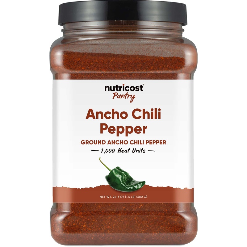 Nutricost Pantry Ancho Chili Pepper (1.5 Lb) 1000 Heat Units - Vegan, Gluten-Free, Powder