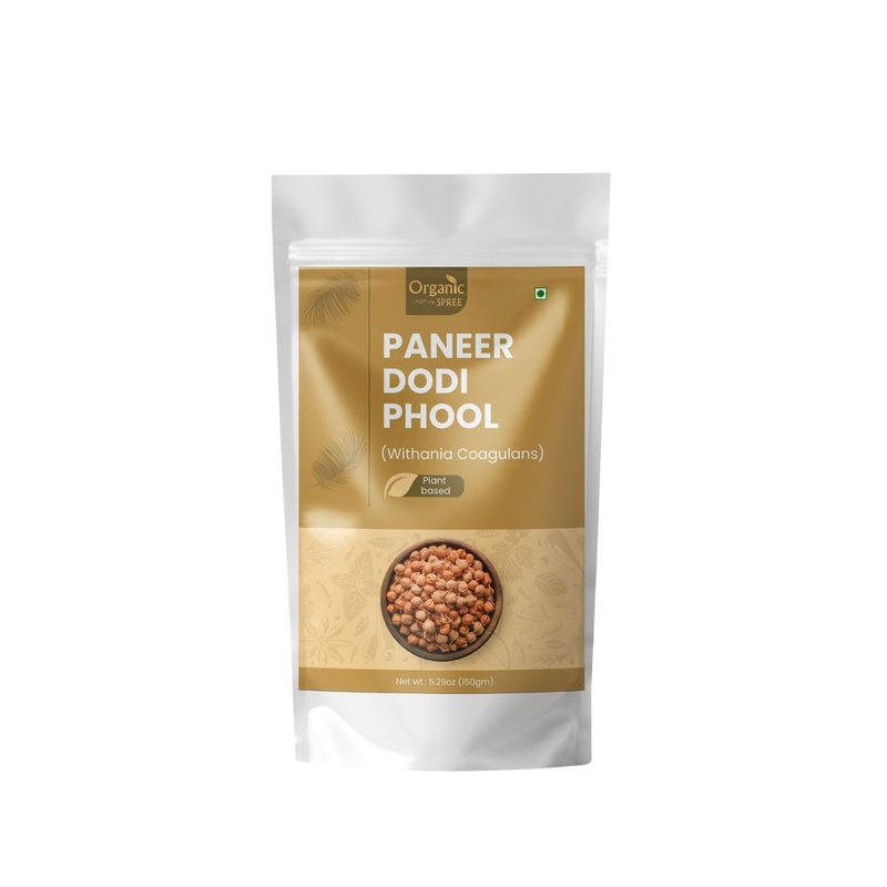 Organic Spree Paneer Dodi Phool 150Gm (5.3Oz) Withania Coagulans - Pure And Natural Indian Rennet