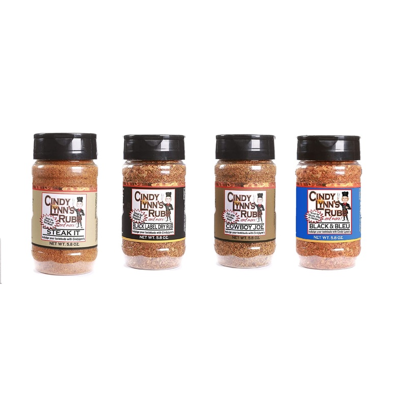 Perfect Steak 4 Pack - Cindy Lynn'S Black Label Dry Rub, Cindy Lynn'S Steak It!, Cindy Lynn'S Cowboy ''Joe'' And Cindy Lynn'S Bl