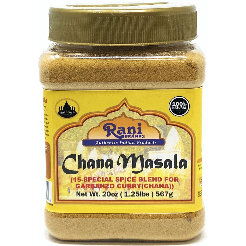 Rani Chana Masala (Garbanzo Curry 15-Spice Blend) 20Oz (1.25Lbs) 567G Pet Jar ~ All Natural | Vegan | No Colors | Gluten Friendl