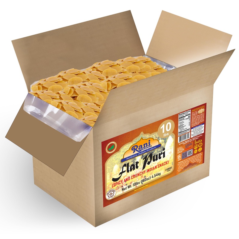 Rani Pani Puri Coins 160Oz (10Lbs) 4.54Kg 1650-1660 Coins Bulk Box ~ Uncooked, Microwaveable Wheat And Semolina Coins ~ All Natu