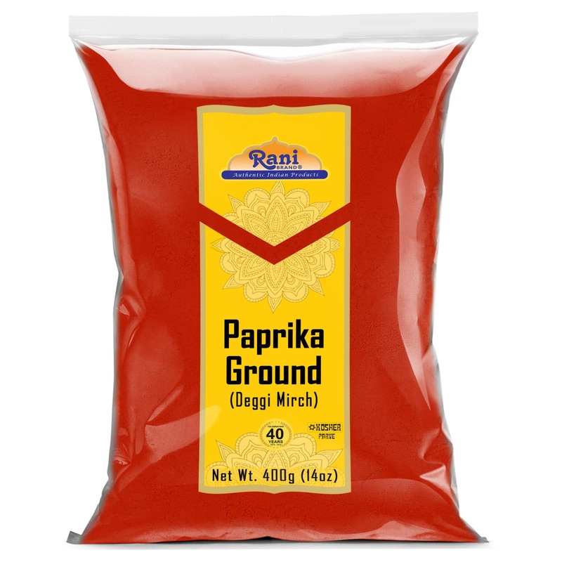 Rani Paprika (Deggi Mirch, Low Heat) Spice Powder, Ground 14Oz (400G) ~ All Natural, Salt-Free | Vegan | No Colors | Gluten Frie