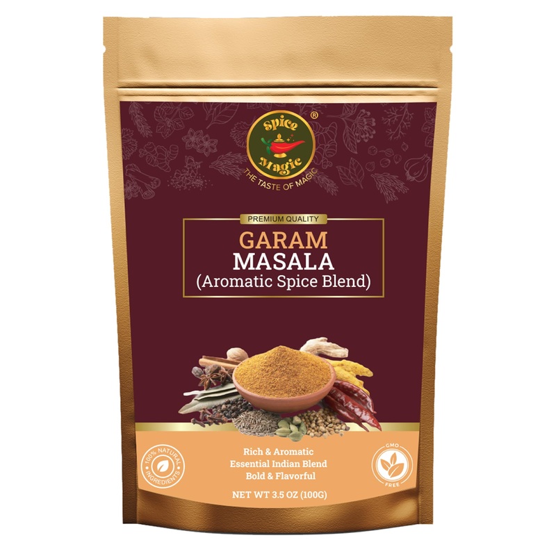 Spice Magic Garam Masala Powder 3.5Oz (100G) | Indian Spice Blend | 100% All-Natural, Salt-Free, Vegan, Non-Gmo