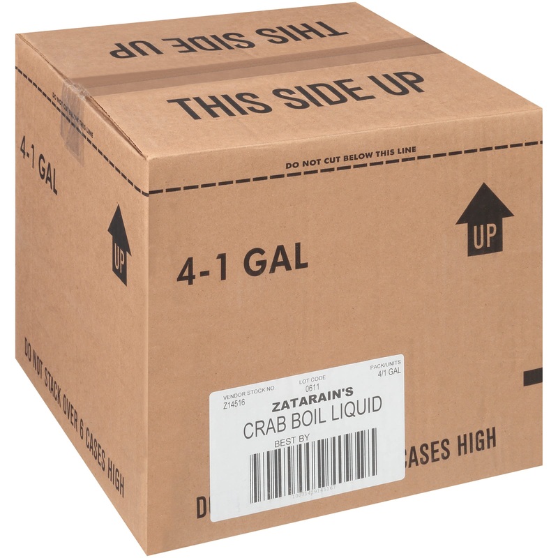 Zatarain'S Concentrated Shrimp & Crab Boil, 1 Gal (Pack Of 4) - Four Gallon Bulk Containers Of Liquid Crab Boil To Add Flavor To