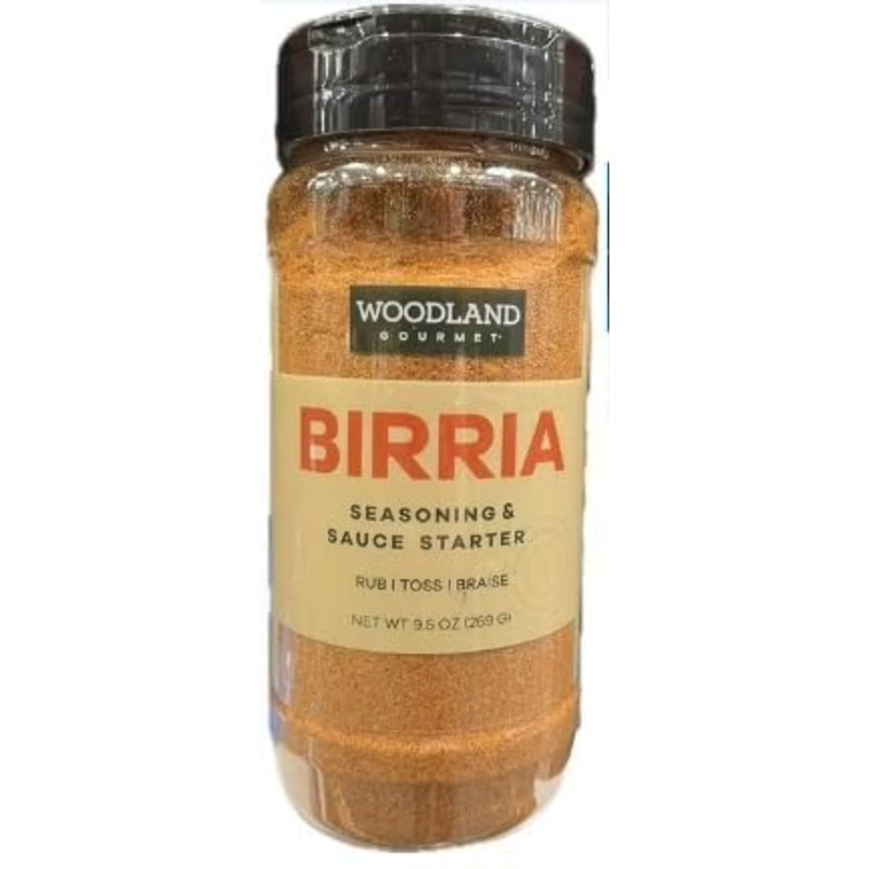 Birria Seasoning & Sauce Starter By Woodland Gourmet, 9.5 Oz, Perfect For Tacos, Stews, And Mexican Recipes (1 Bottle)