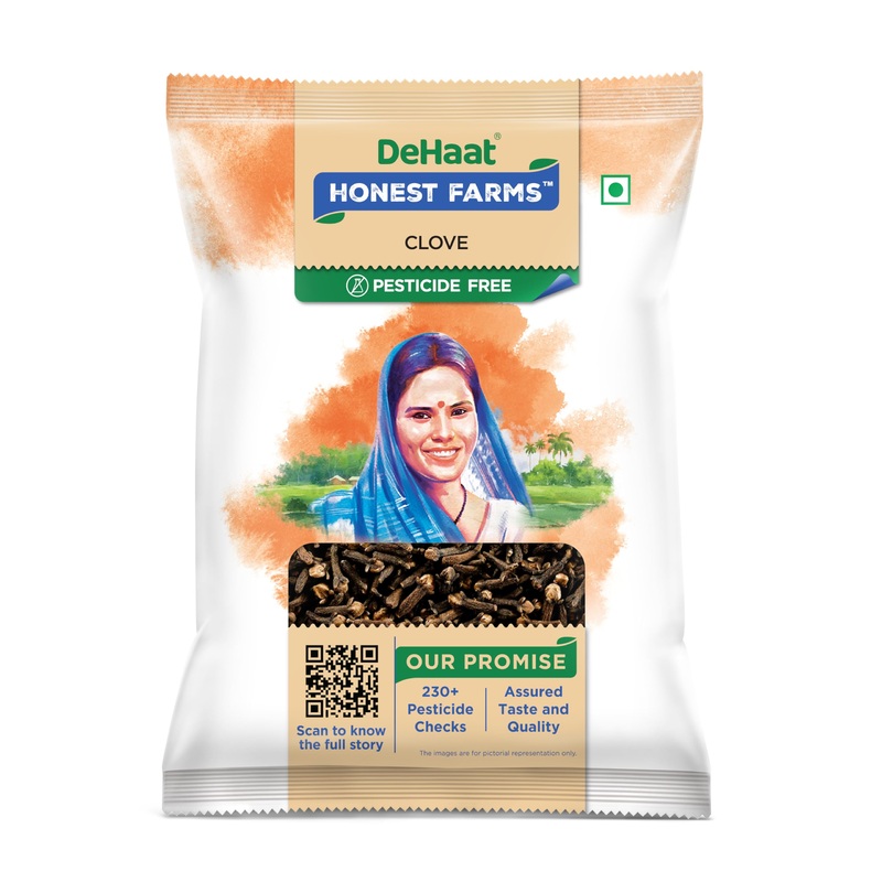 Dehaat Honest Farms Organic Whole Cloves (Laung) | Aromatic & Handpicked Spice For Cooking, Baking, Tea, Curries & Pickles | Fre