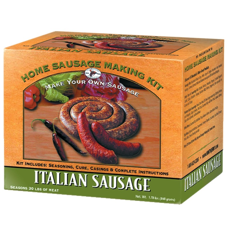 Hi Mountain Seasonings | Italian Sausage Making Kit | Includes Sausage Seasoning, Cure, Natural Hog Casings, And Simple-To-Follo