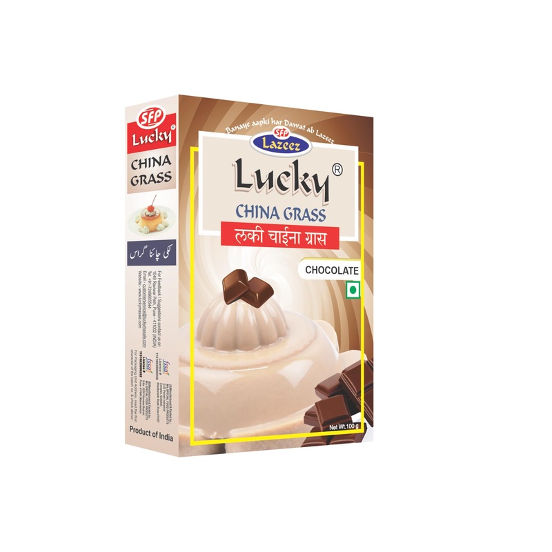 Lucky China Grass (Chocolate Flavor 100 Gm)[Pack Of 5
