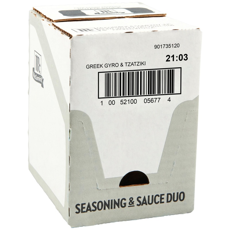 Mccormick Greek Style Gyro Seasoning With Tzatziki Sauce Mix, 1.5 Oz (Pack Of 6)