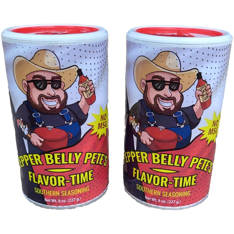 Pepper Belly Petes Flavor-Time Southern Seasoning, 8 Oz - 2 Pack