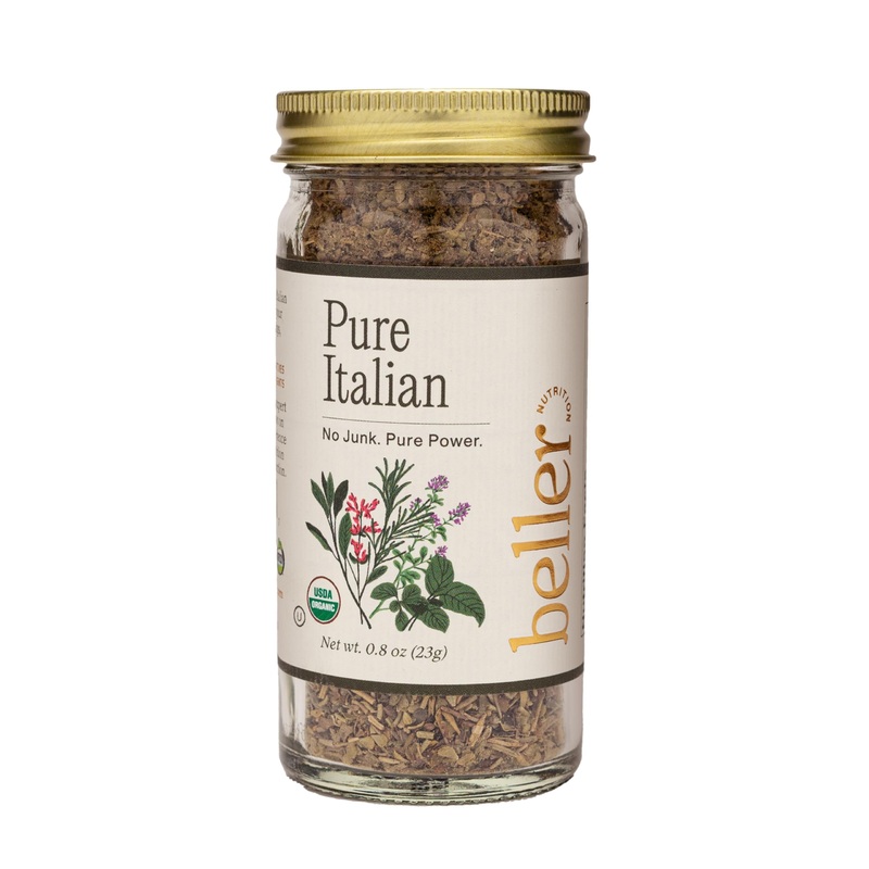 Pure Italian | 0.8 Oz | Organic Italian Seasoning Spice Blend For Authenticate Italian Cooking Made With Real Organic Herbs And