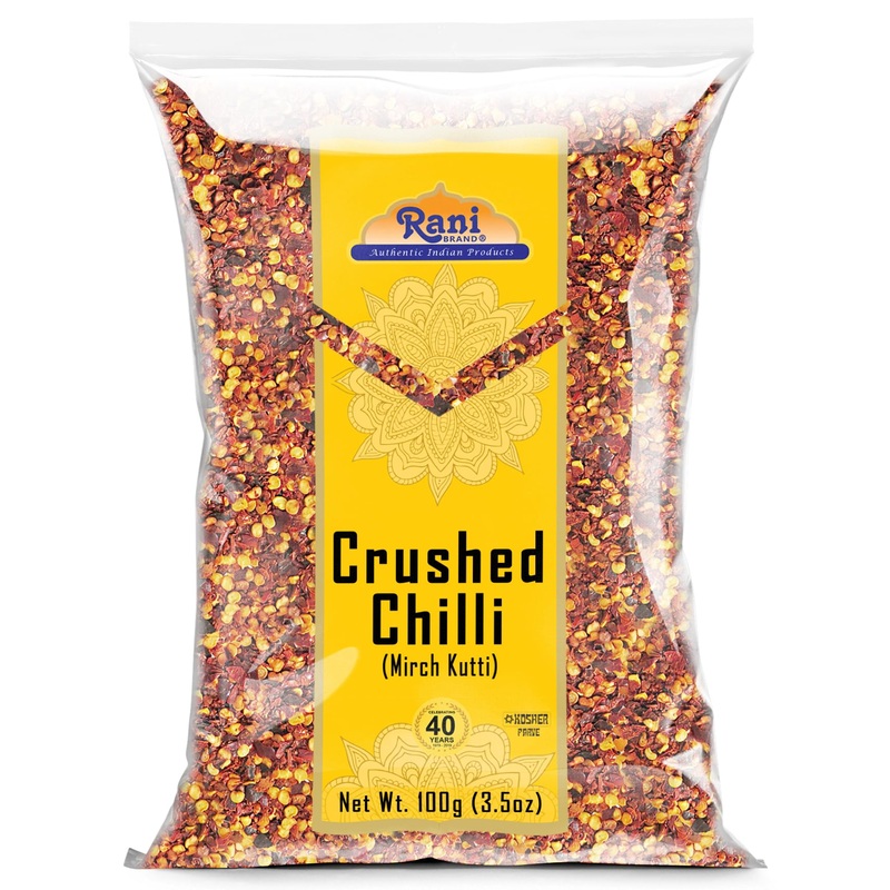 Rani Crushed Red Pepper Flakes Chilli (Pizza Type Cut) 3.5Oz (100G) ~ All Natural, No Color Added, Gluten Friendly | Vegan | Non