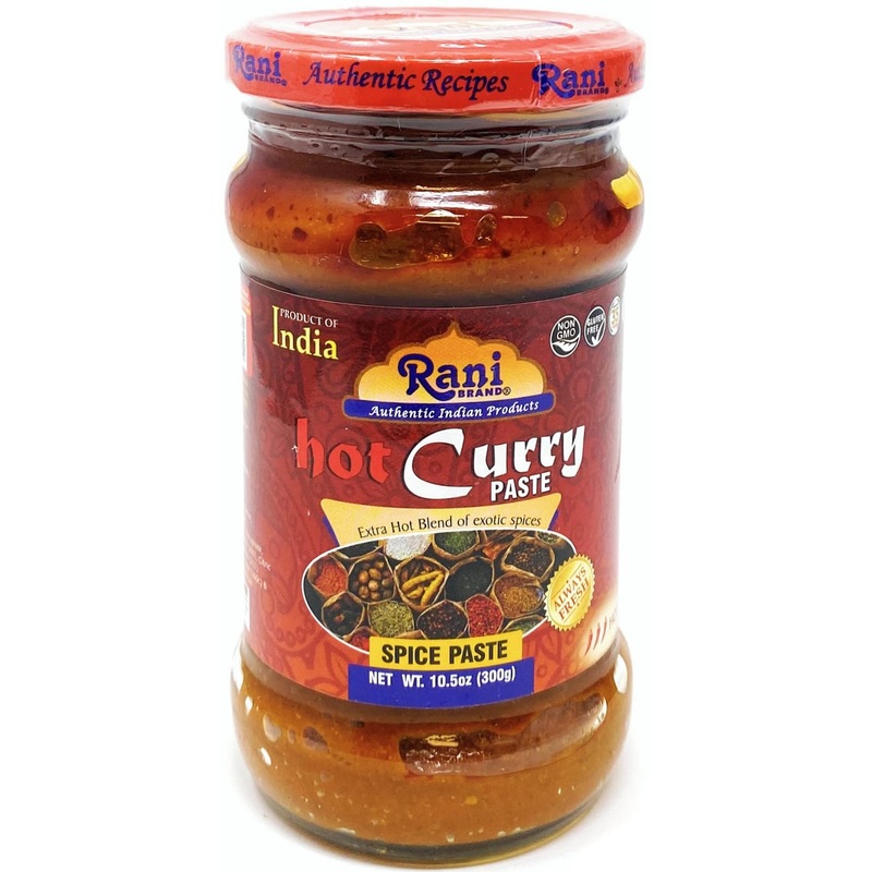 Rani Curry Paste Hot (Spice Paste) 10.5Oz (300G) Glass Jar ~ No Colors | All Natural | Non-Gmo | Vegan | Gluten Free | Indian Or