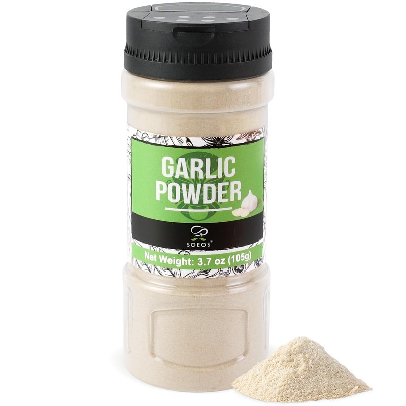 Soeos Garlic Powder, 105G (3.7Oz), Garlic Powder Seasoning, Additive Free, Non-Gmo, Garlic Seasoning For Flavor Vegetables, Gril