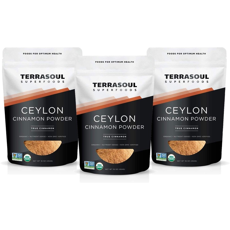 Terrasoul Superfoods Organic Ceylon Cinnamon Powder, 3 Lbs - Lab-Tested For Authenticity | Premium Quality And Flavor