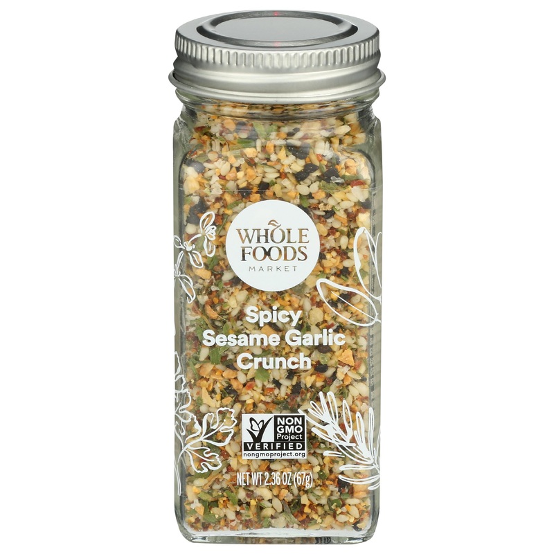 Whole Foods Market, Seasoning, Spicy Sesame Garlic Crunch, 2.36 Ounce