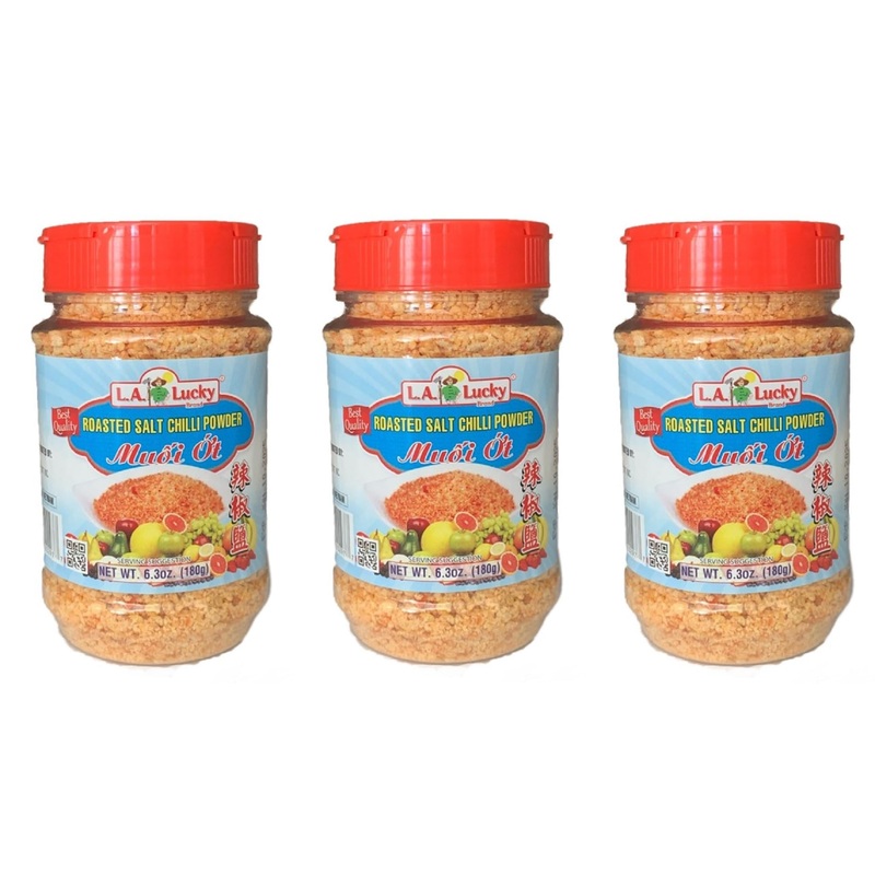 3 Packs - Roasted Salt Chili Powder - Muoi Ot - 6.3 Oz