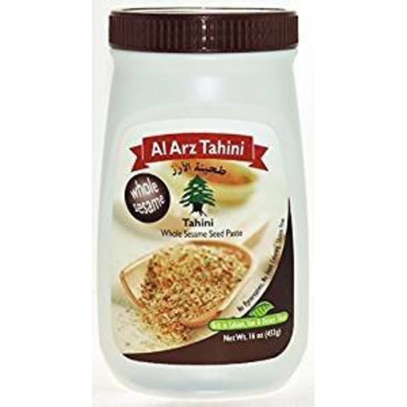 Al Arz Tahini Whole Sesame Seed Paste Gluten Free 16 Oz. Pack Of 6.