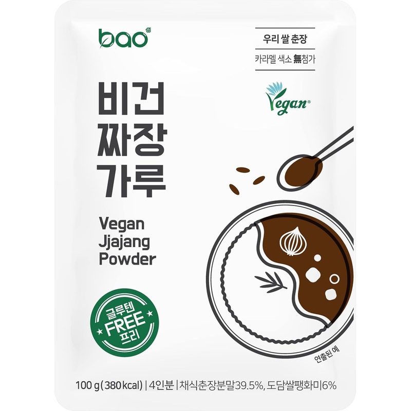 Baofood 100% Dodam Rice Gluten-Free Vegan Fiber Jjajang Powder (1Ea / 3.52Oz) - No Additive, Non-Spicy, All-Natural, Healthy Foo