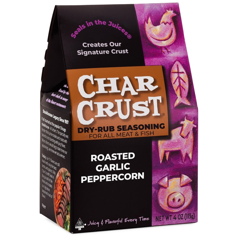 Char Crust Dry-Rub Seasoning (3-Pack, Roasted Garlic Peppercorn)
