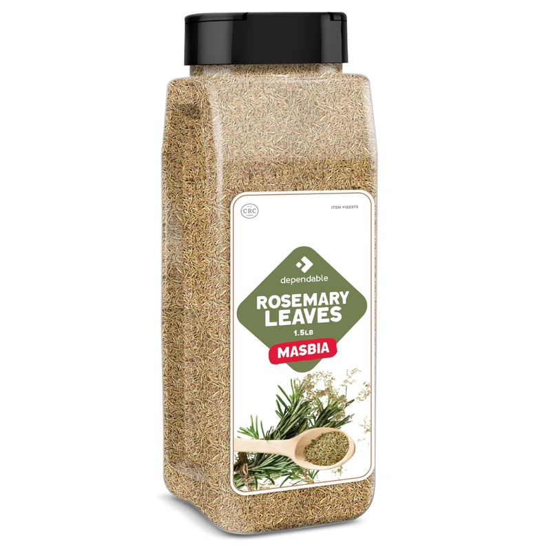 Dependable Foods Rosemary Leaves Cut & Sifted - 1.5 Lb. Jar - Kosher, Rosemary Herb Spice - Non-Gmo, Gluten-Free Seasoning Perfe