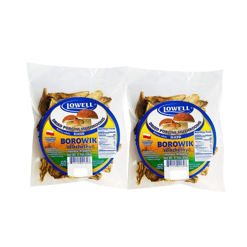 Dry Sliced Boletus (Porcini) Borowik 2 Pack X 20 G Lowell. Product From Poland.