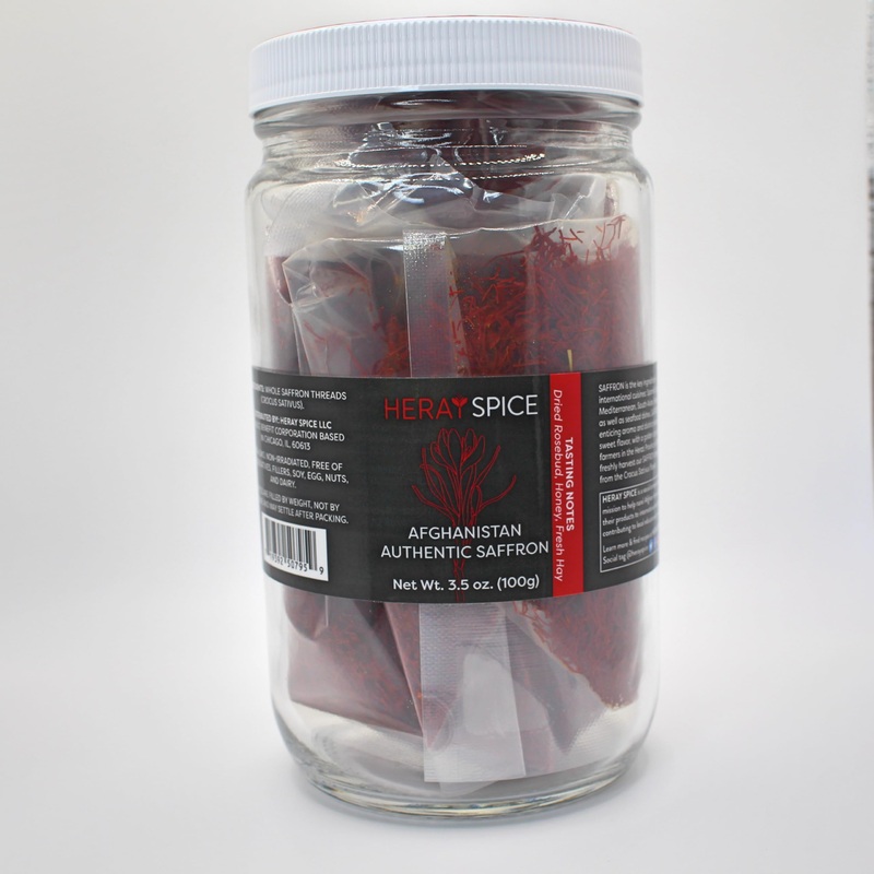 Ensaffron - 100 Gram Natural Premium Thick All Red Saffron Threads, Sunlight Processed Organic Saffron Grade A+ Super Negin Non-