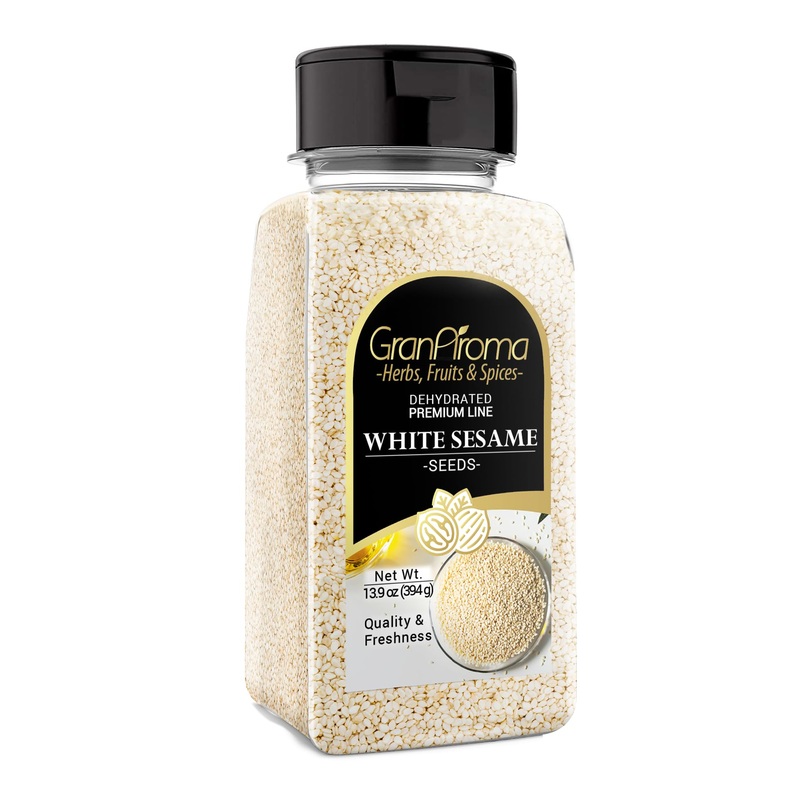 Granaroma White Sesame Seeds, 13.9 Oz, Garnish & Seasoning, Versatile Seeds, Nutty Flavor
