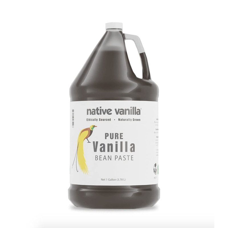 Native Vanilla - All Natural Pure Vanilla Bean Paste - 1 Gallon Bottle 128 Fl Oz - No Added Sugar - For The Home Chef For Cookin