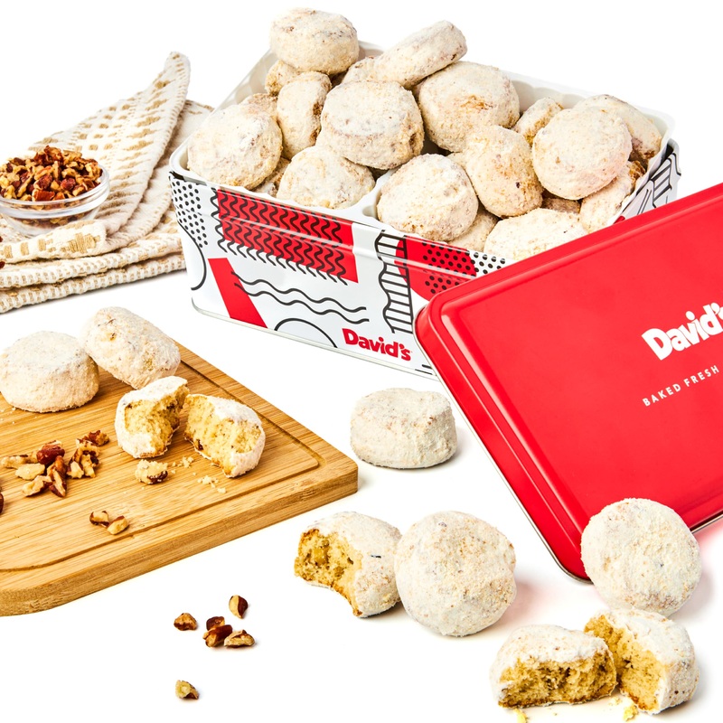 David'S Cookies Butter Pecan Meltaways Sweet Sampler Tin - Butter Cookies With Crunchy Pecans, Soft, And Melt In Your Mouth Flav