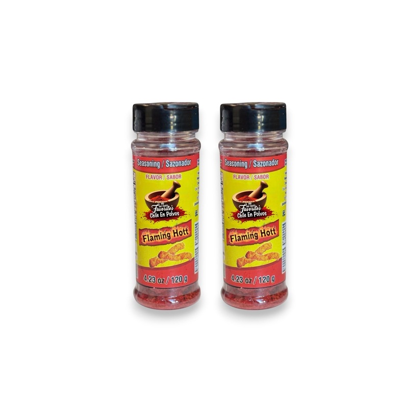 Flaming Hot Flavored Chili Powder Pack Of 2 Hot Flaming (2 Pack, Hot Flaming Flavor 2 Pack)