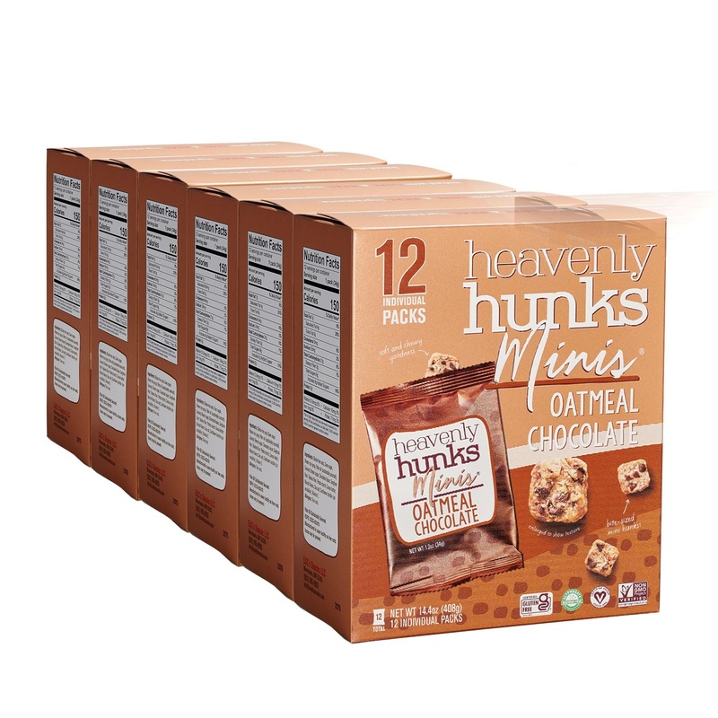 Heavenly Hunks Oatmeal Chocolate 12Ct 1.2Oz Minis (6 Pack Case / 72 Individual Packs)
