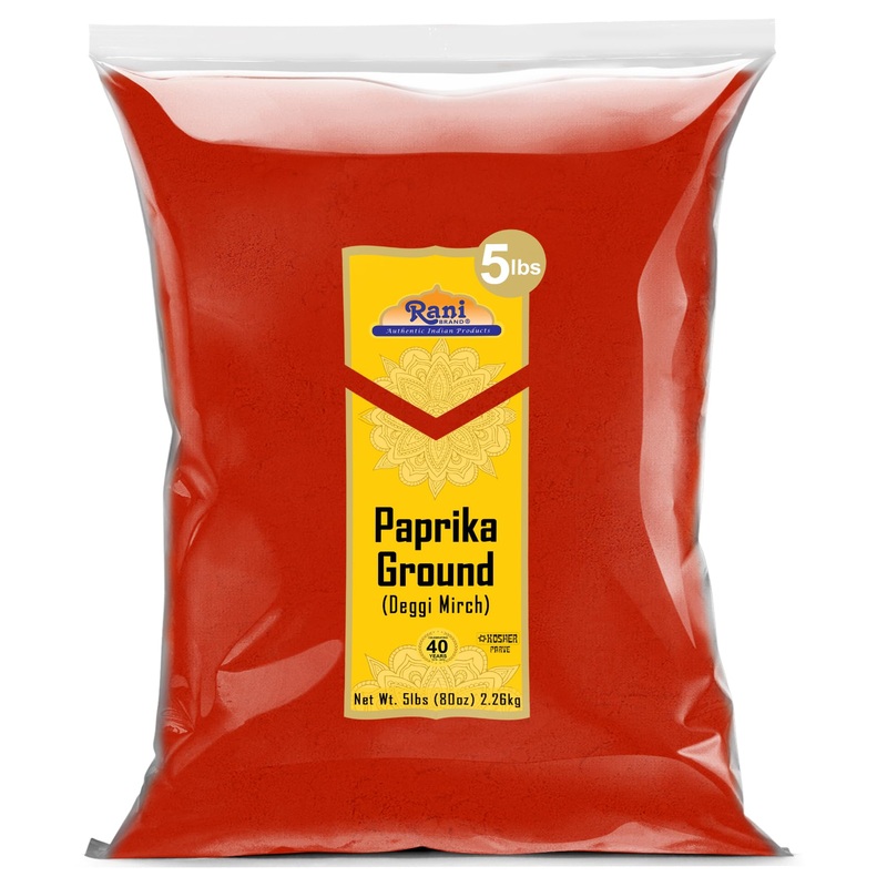 Rani Paprika (Deggi Mirch, Low Heat) Spice Powder, Ground 80Oz (5Lbs) 2.27Kg Bulk ~ All Natural, Salt-Free | Vegan | No Colors |