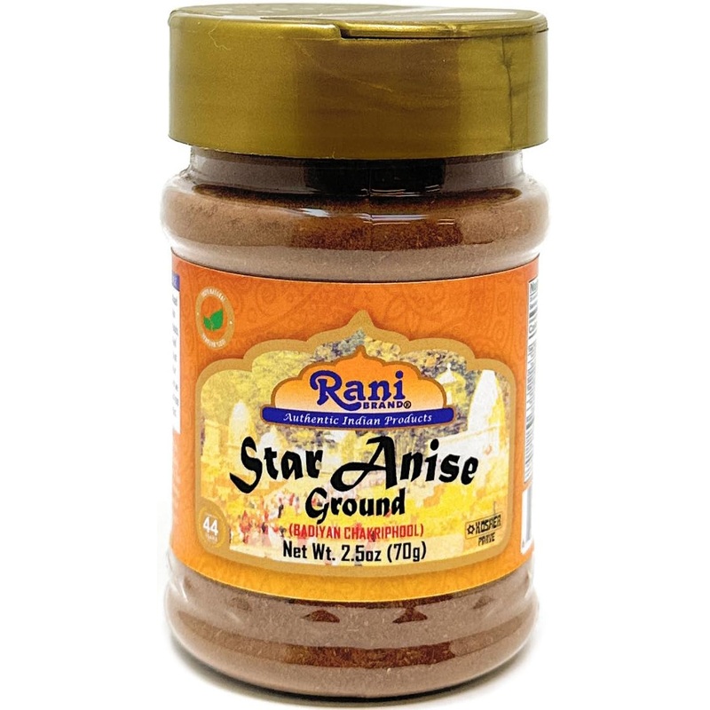 Rani Star Anise Powder (Badian Khatai) Ground Spice 2.5Oz (70G) Pet Jar ~ All Natural | Gluten Friendly | Non-Gmo | Kosher | Veg