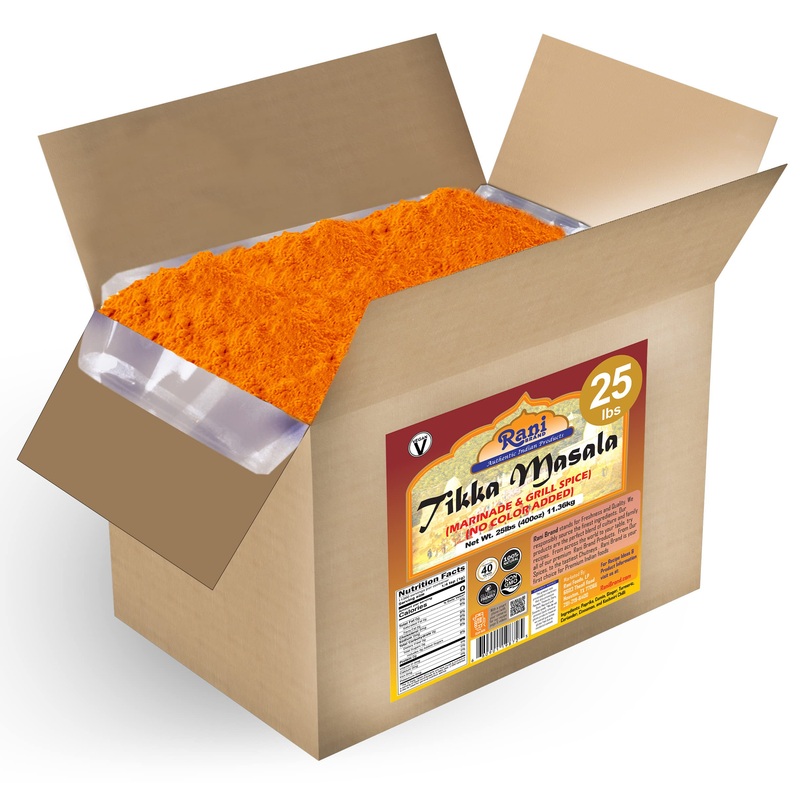 Rani Tikka Masala Indian 7-Spice Blend 400Oz (25Lbs) 11.36Kg Bulk Box ~ All Natural | Salt-Free | Vegan | No Colors | Gluten Fri