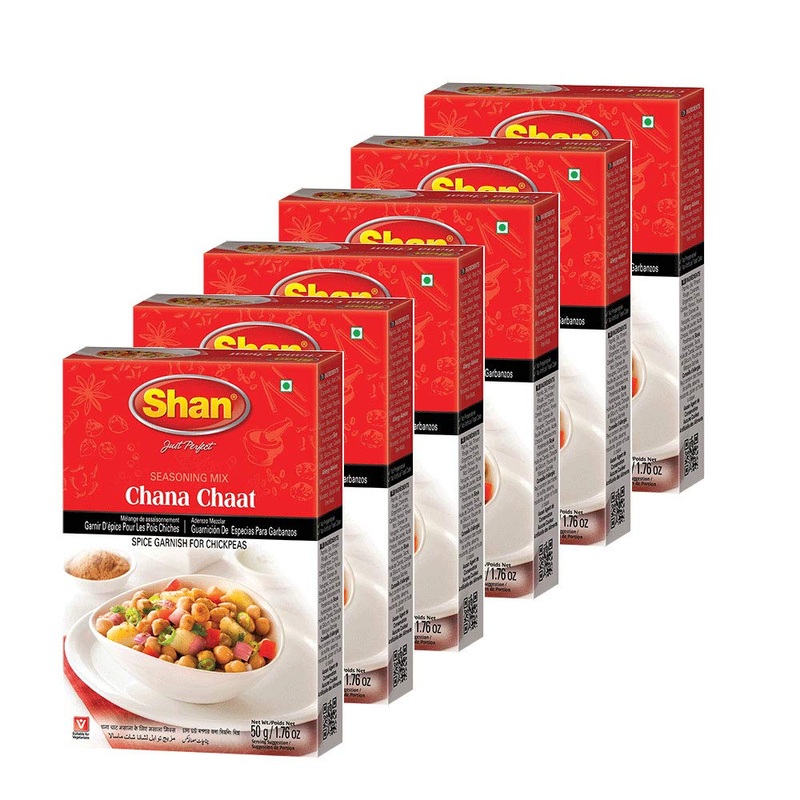 Shan Chana Chaat Seasoning Mix 1.76 Oz (50G) - Spice Powder For Garnishing On Chickpeas Savory Snacks - Suitable For Vegetarians