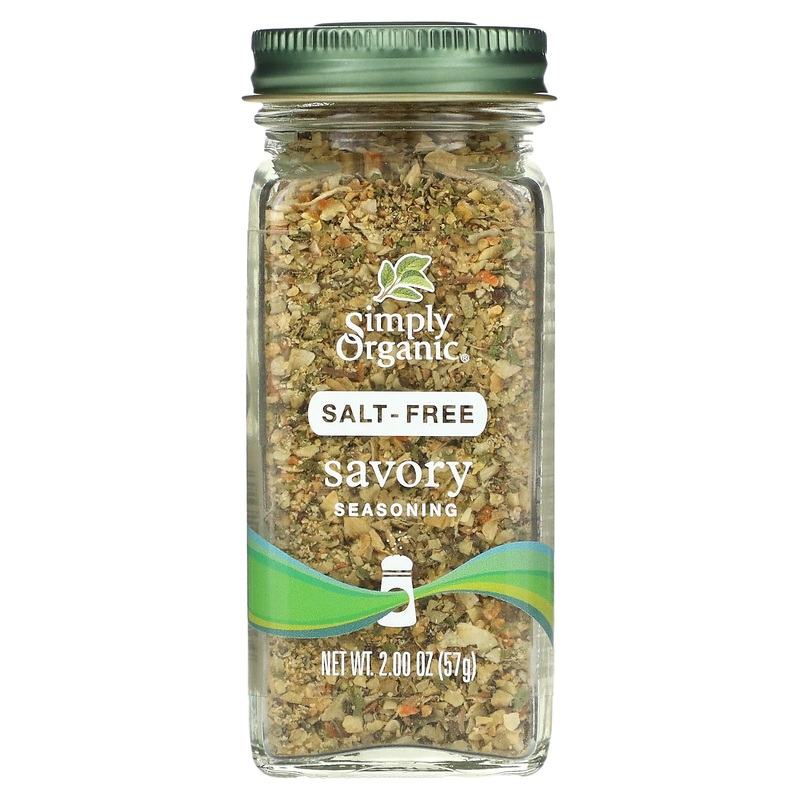 Simply Organic Savory Salt Free Seasoning, 2 Ounce, Ideal for Healthy Cooking, Model SOG15774