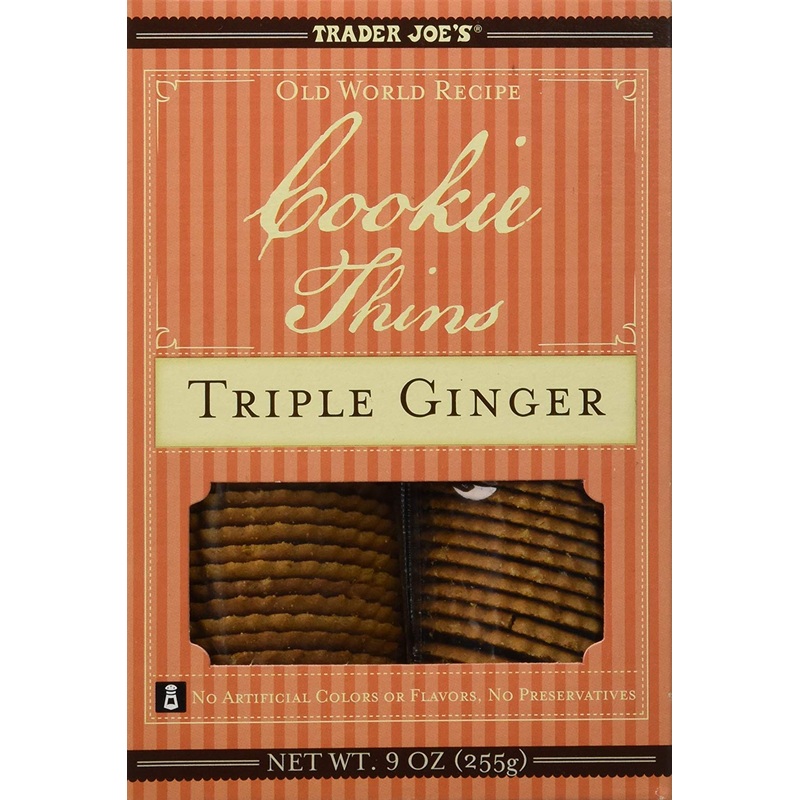 Trader Joe'S Cookie Thins Triple Ginger 9 Oz (Pack Of 3)