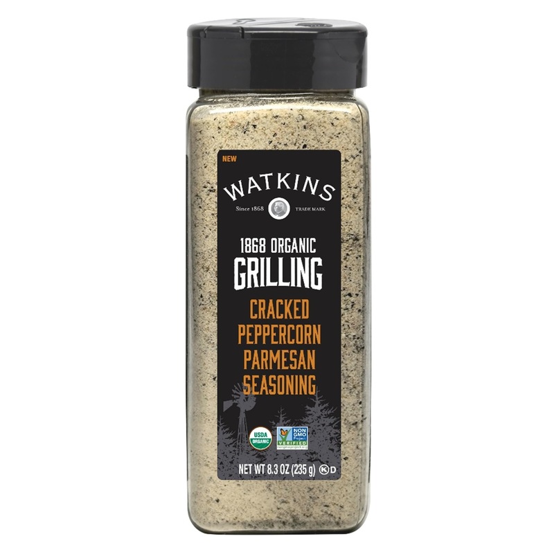 Watkin'S Organic Grilling Cracked Peppercorn Parmesan Seasoning, 8.3 Oz