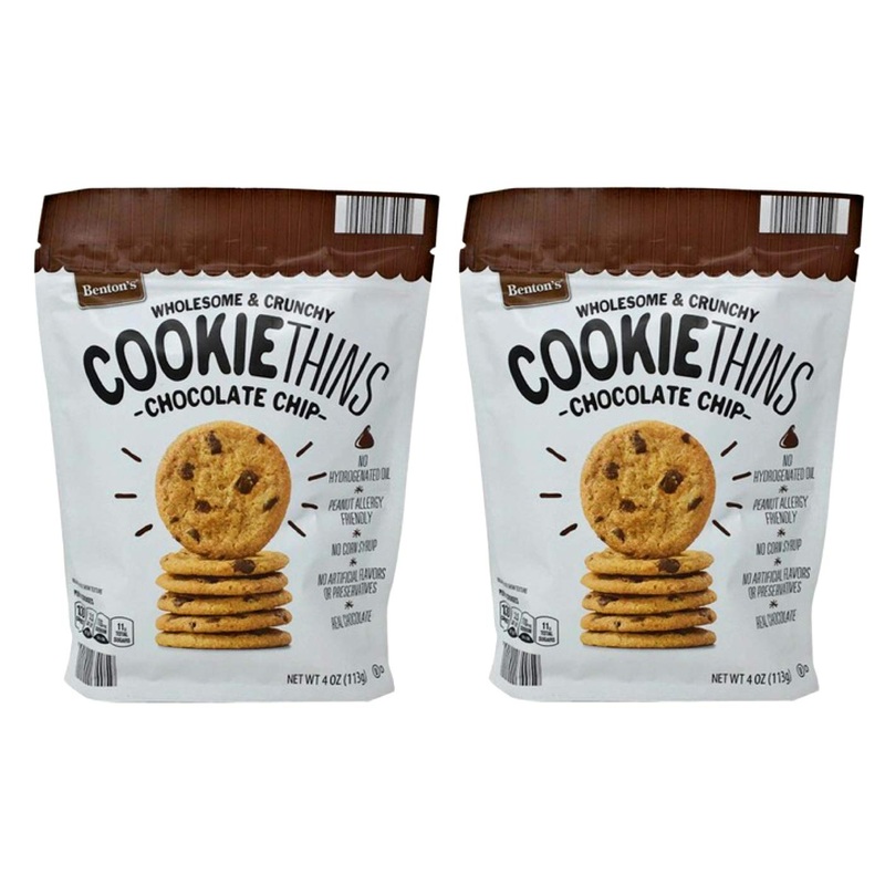 Benton'S Wholesome And Crunchy Cookie Thins Chocolate Chip 2 Ct