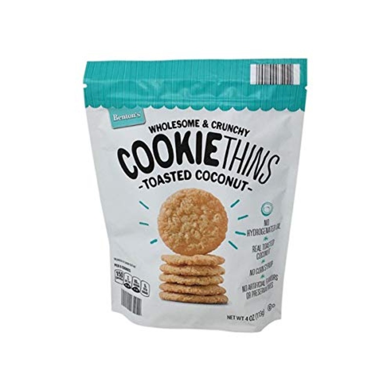Benton'S Wholesome And Crunchy Cookie Thins Toasted Coconut Pack Of 2