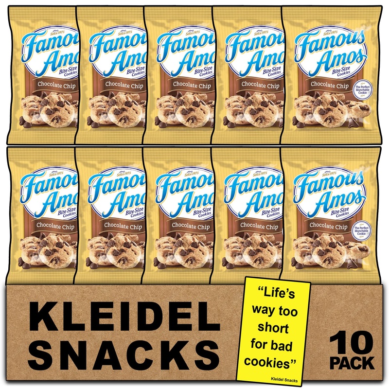 Famous Amos Chocolate Chip Cookies - 10 Count 2 0Z. Bags - Chocolate Chip Cookies - Cookies Variety Pack - Famous Amos Cookies -