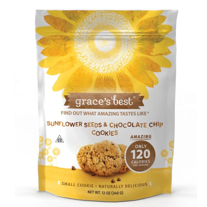 Grace'S Best Sunflower Cookies With Chocolate Chips, 12 Oz (3 Bags)