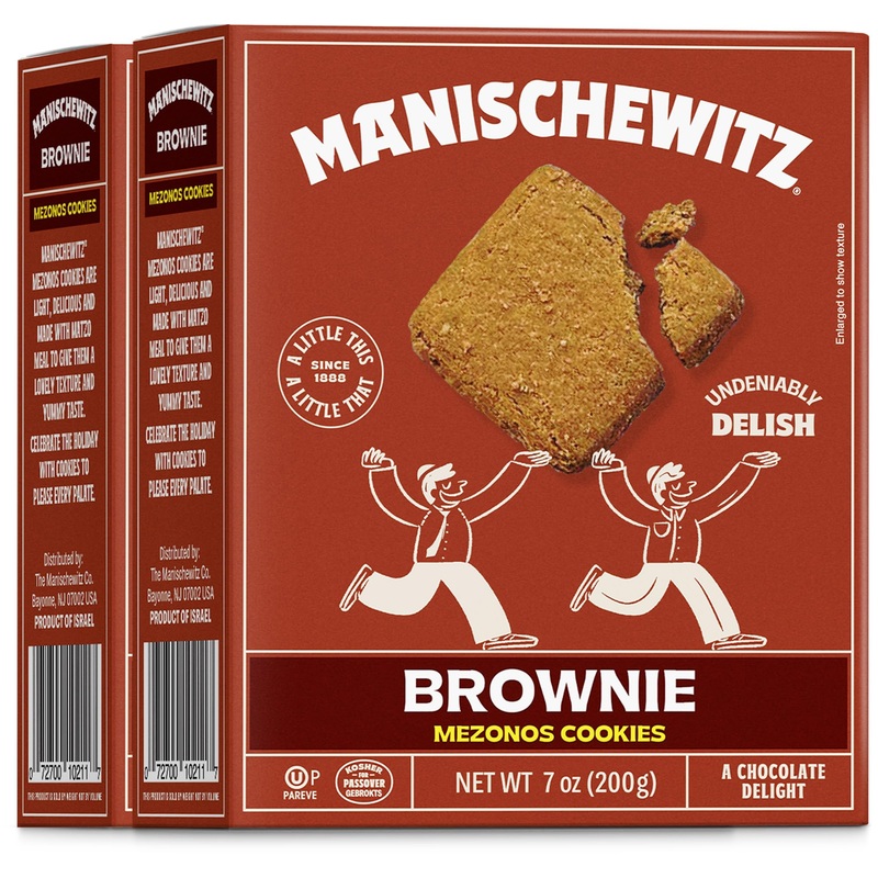 Manischewitz Passover Chocolate Brownie Cookies, 7 Oz (2 Pack) | Crunchy Texture | Mezonos Passover Cookies | Gebrokts Kosher Fo