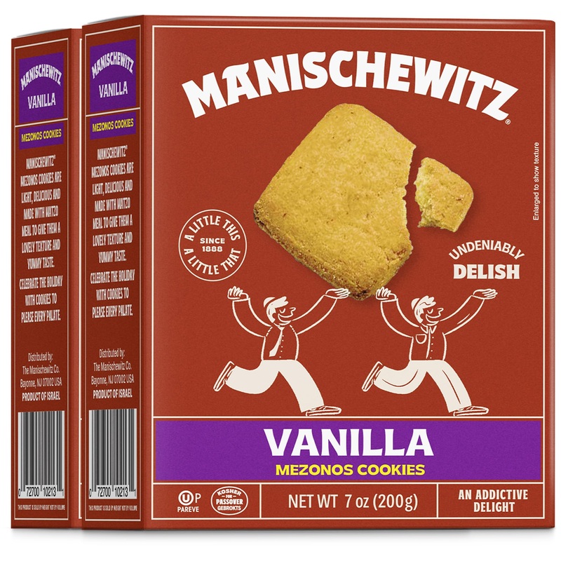 Manischewitz Passover Vanilla Cookies, 7 Oz (2 Pack) | Crunchy Texture | Mezonos Passover Cookies | Gebrokts Kosher For Passover