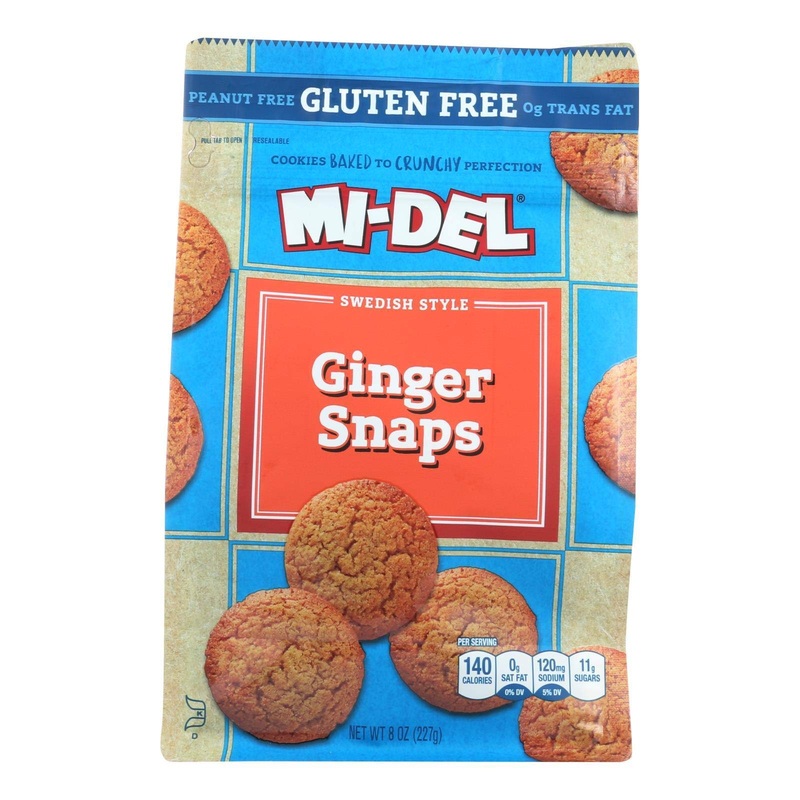 Midel Ginger Snaps, Gluten Free - 8 Ounce (Pack Of 8)