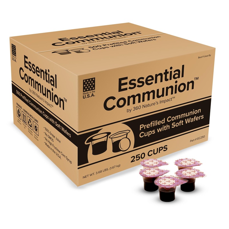 Prefilled Communion Cups And Wafer Set For Holy Eucharist Celebration In Hospitals, Summer Camps & More, Box Of 250, Made With C
