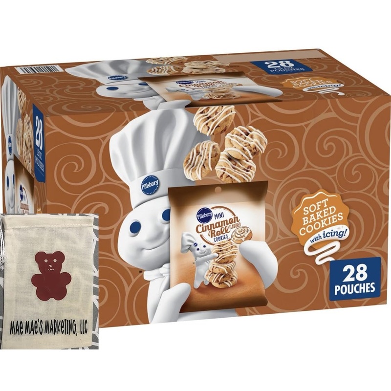 Soft Baked Mini Cinnamon Roll Cookies 1.5 Oz., 28 Pk. - Mae Mae'S Marketing, Llc Bundle